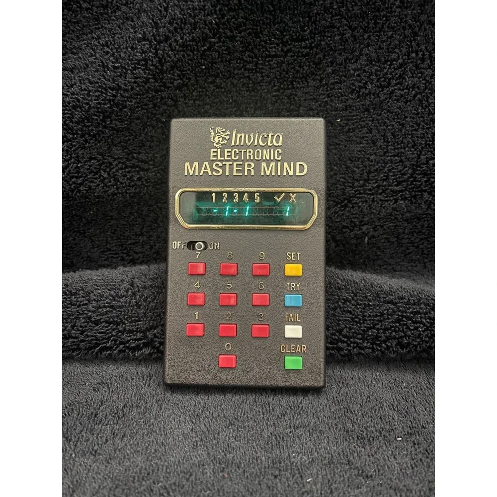 Invicta Electronic Master Mind Vintage 1977 Handheld Game Tested Works